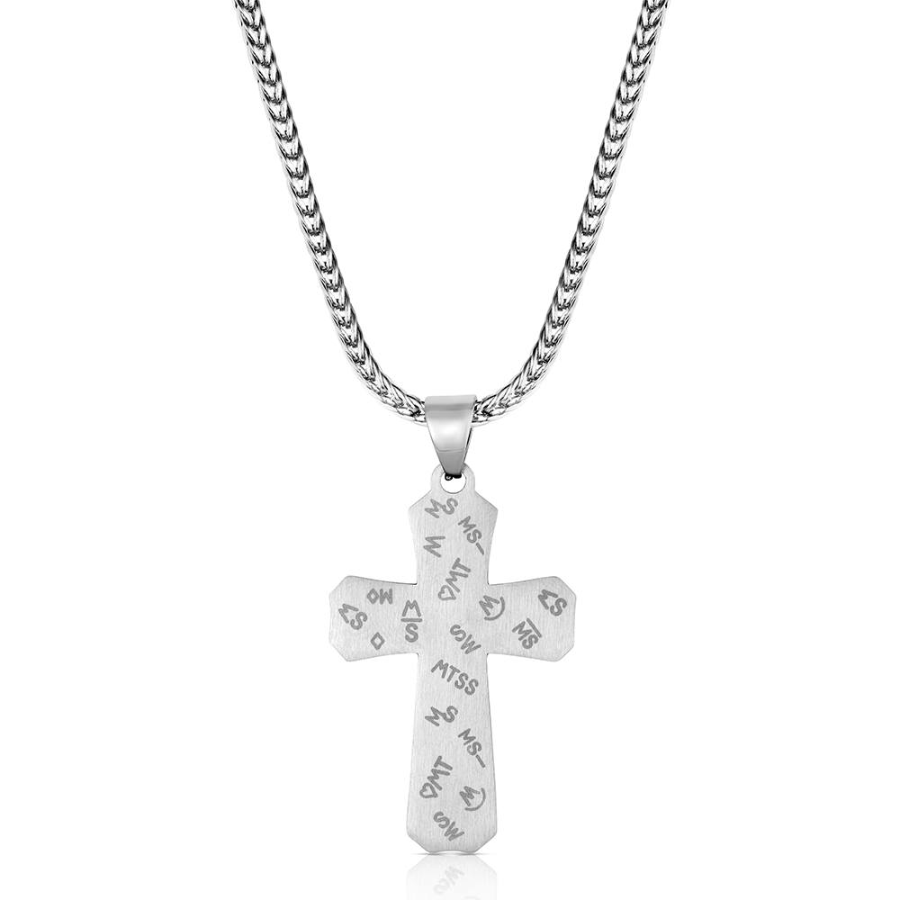 Cast Your Worries Cross Necklace