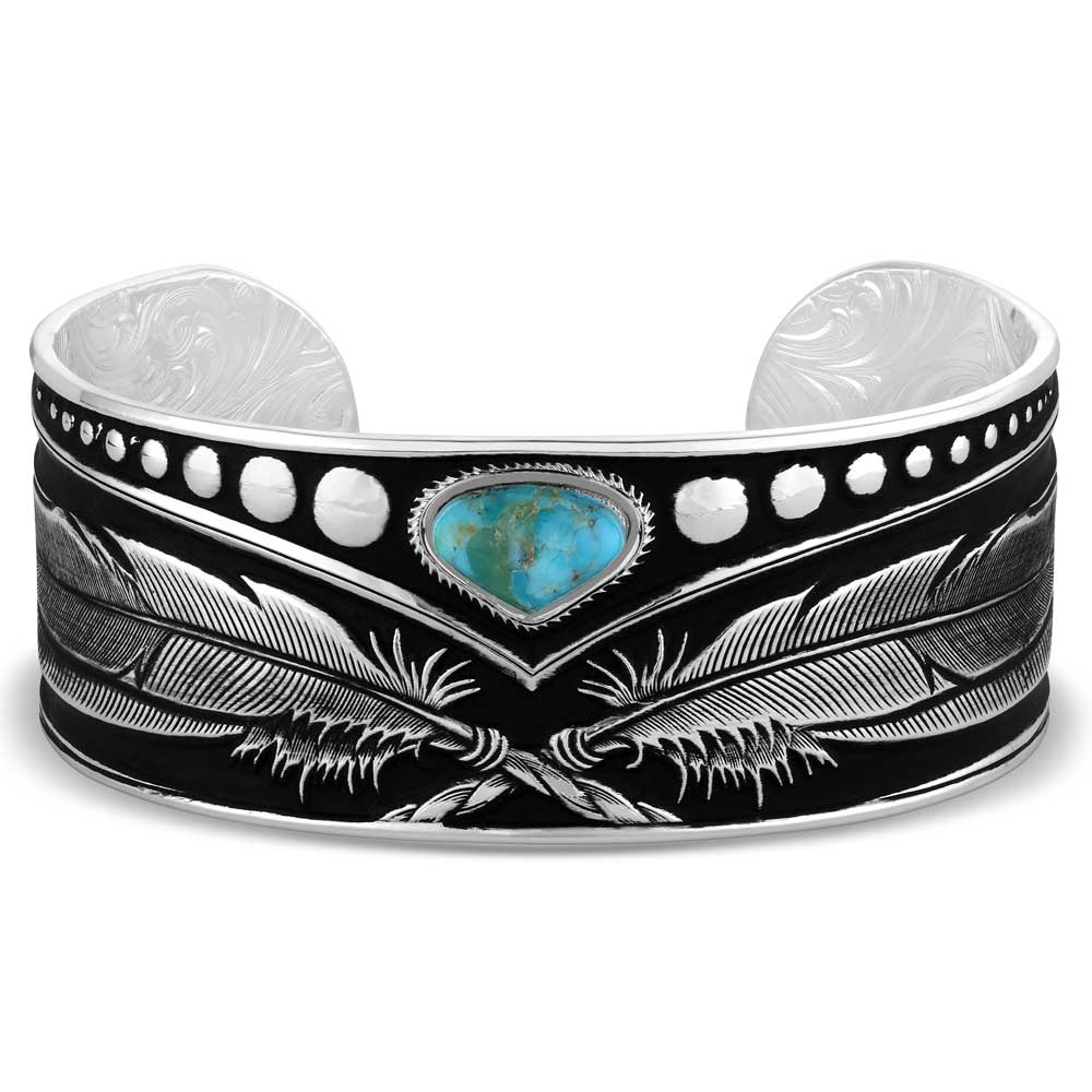 Twilight Falls Feather Cuff Bracelet | Montana Silversmiths