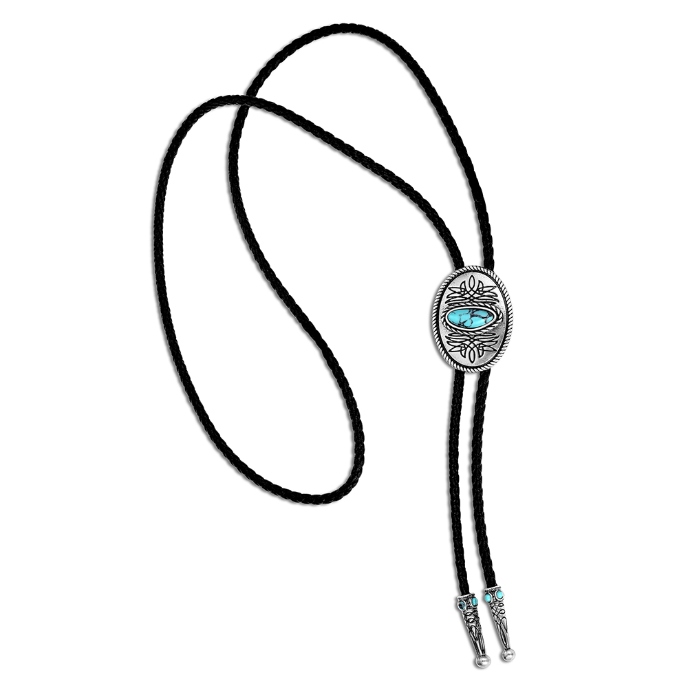 Boot Stitch Turquoise Bolo Tie
