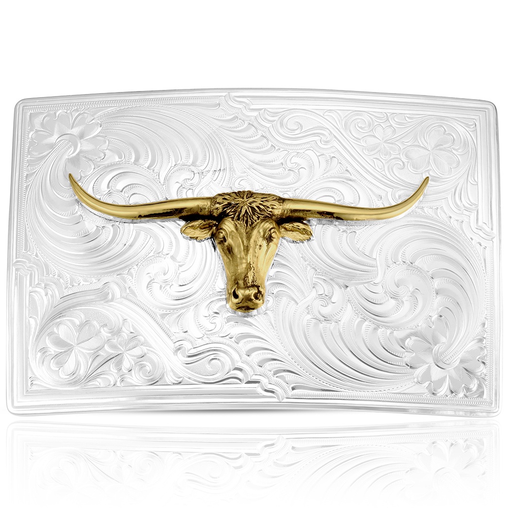 Open Country Buckle with Longhorn