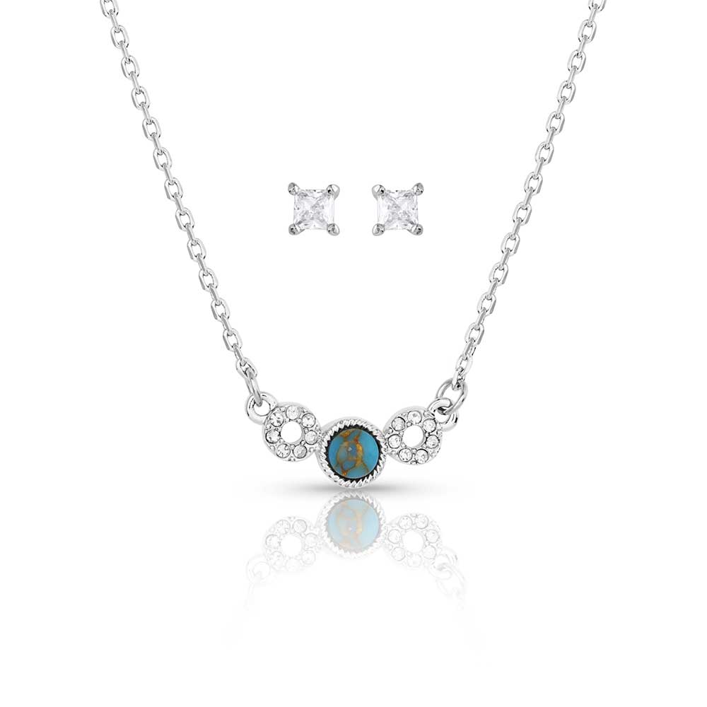 Graceful Balance Turquoise Crystal Jewelry Set
