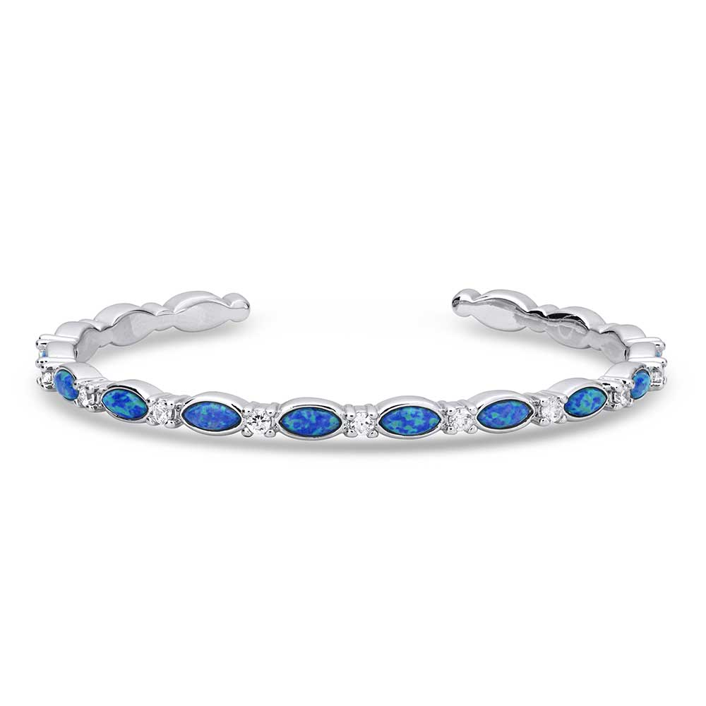 Moonlit Night Crystal Opal Cuff Bracelet