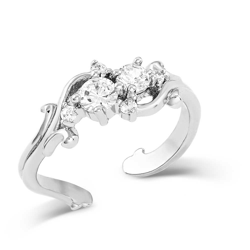 Unique Crushed Ice Radiant Cut Engagement Ring For Women In Sterling Silver