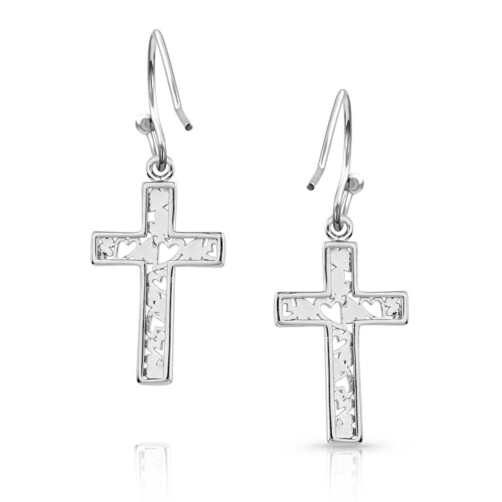 Heartfelt Faith Cross Earrings | Montana Silversmiths