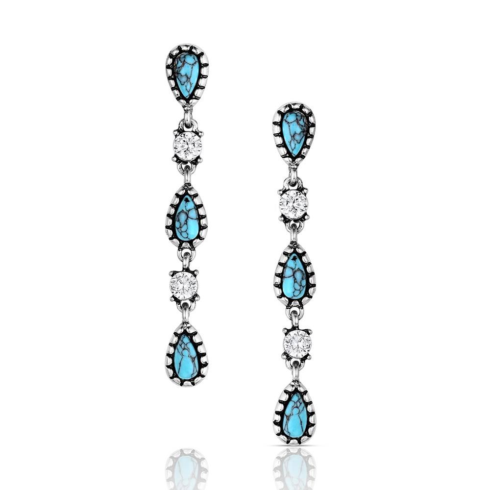 Snowfall Ridge Turquoise Earrings
