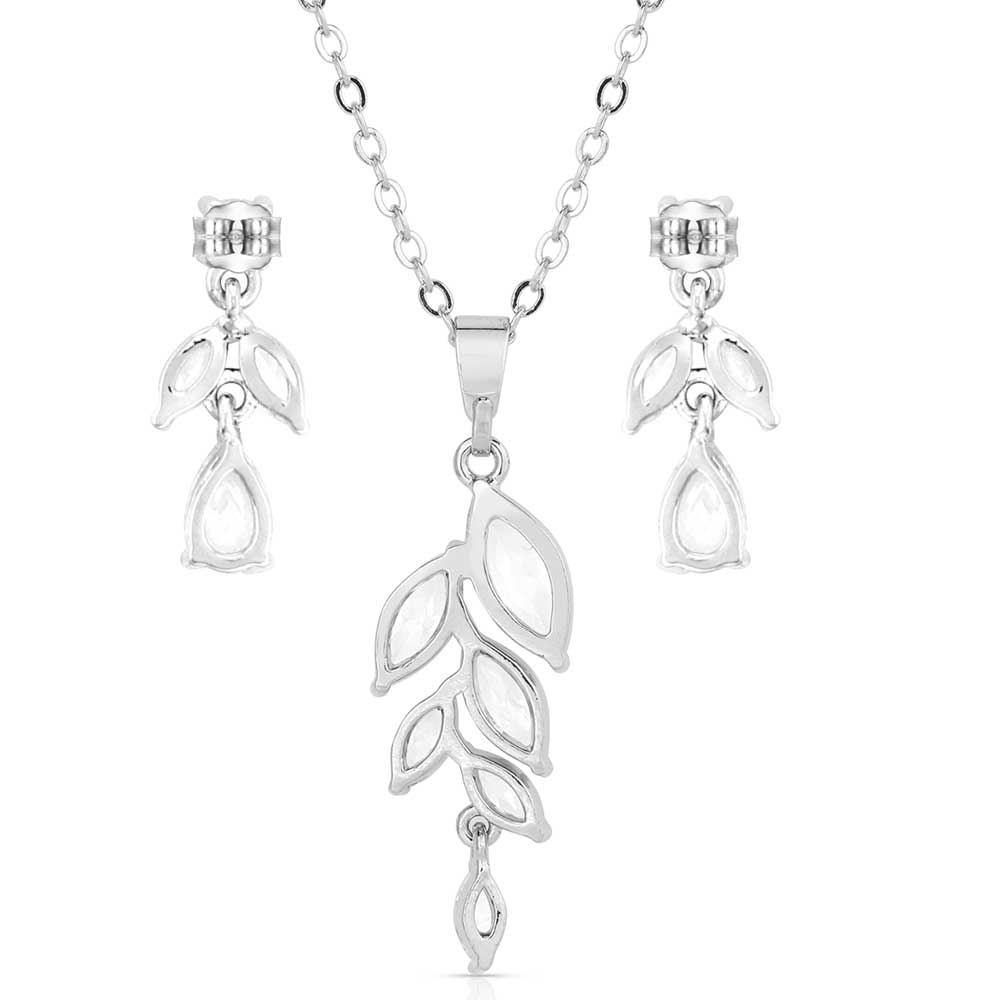 Falling Petals Crystal Jewelry Set