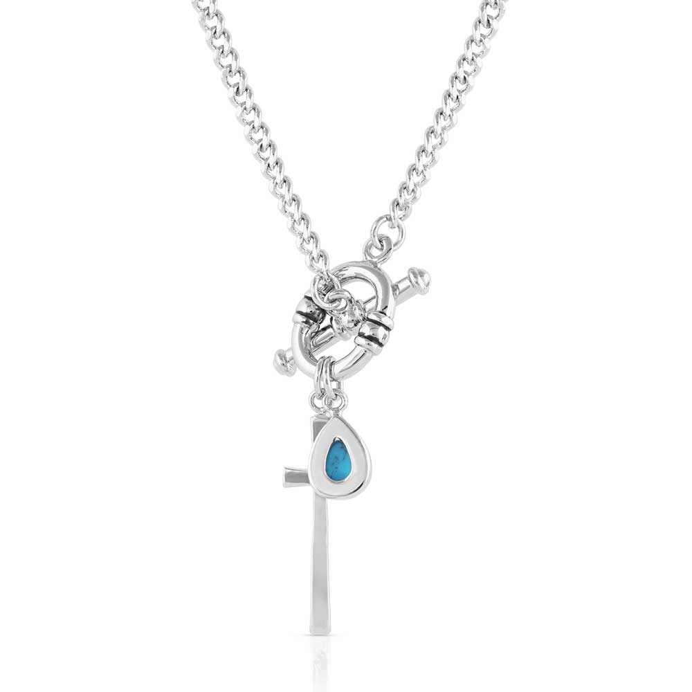 Charms of Faith Turquoise Cross Necklace
