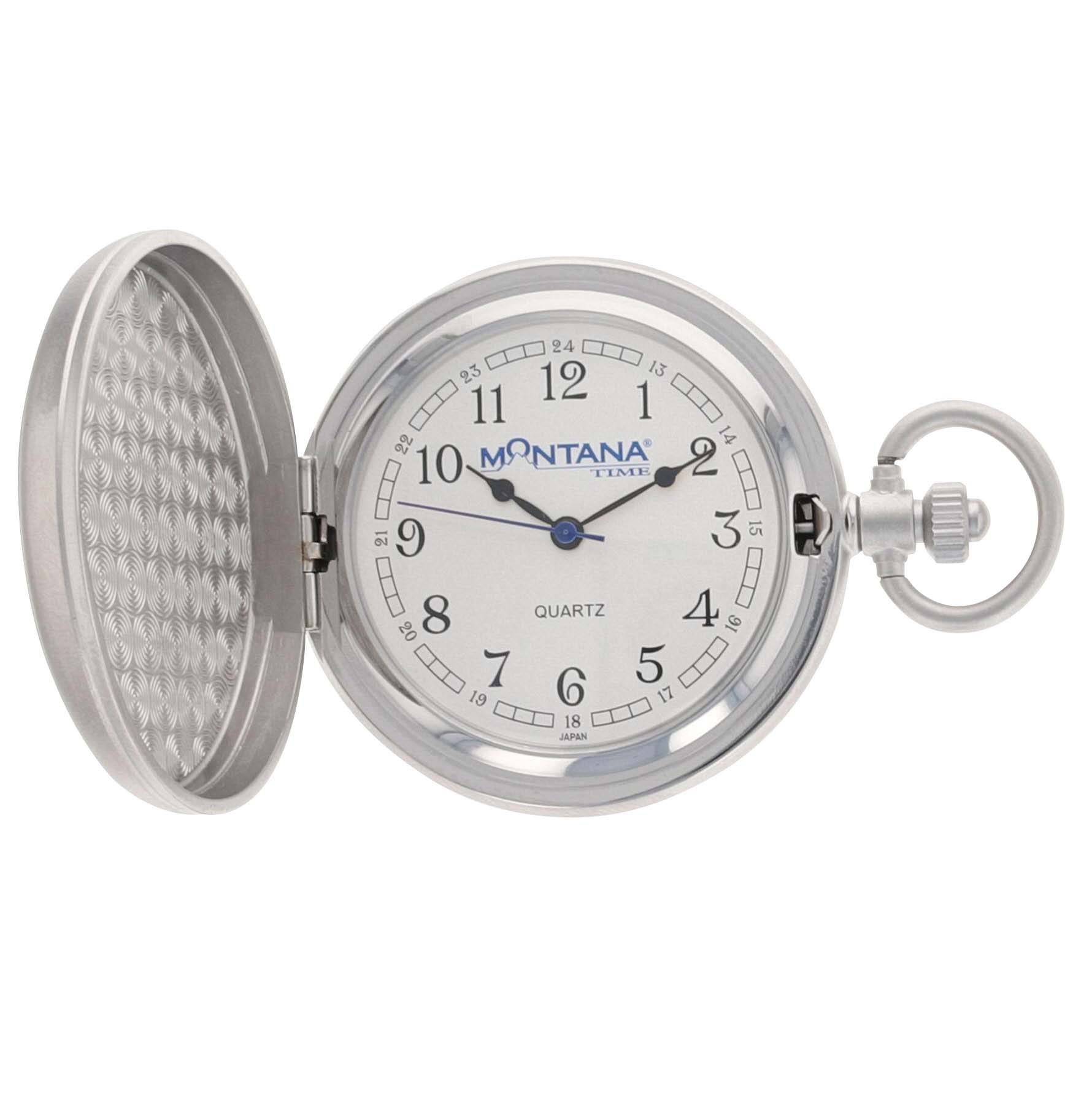 Personalized Silver Pocket Watch With Engraved Monogram