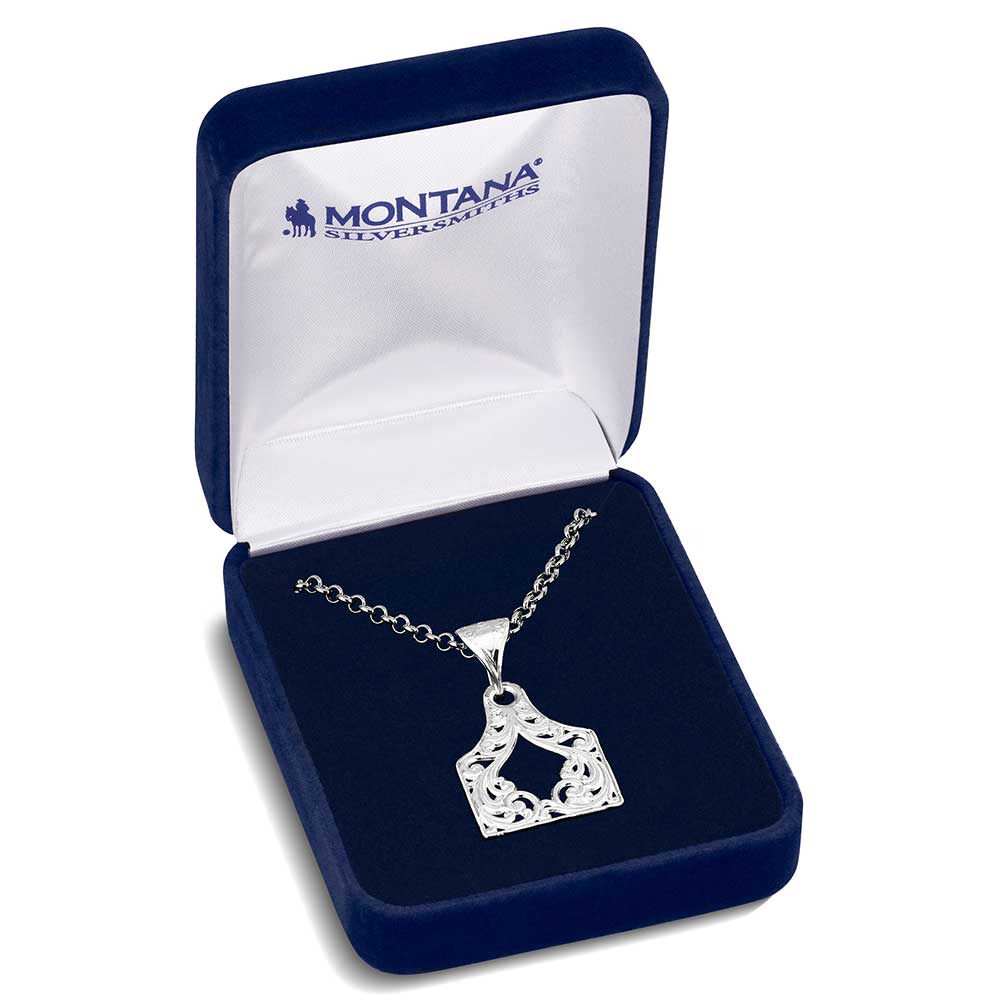 Out West Cow Tag Necklace