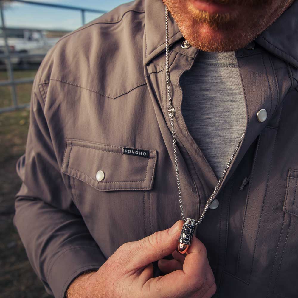 We the People Pistol Bullet Necklace