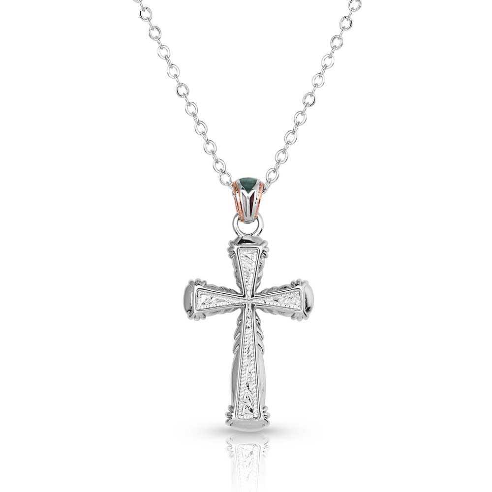 Western Mosaic Cross Necklace