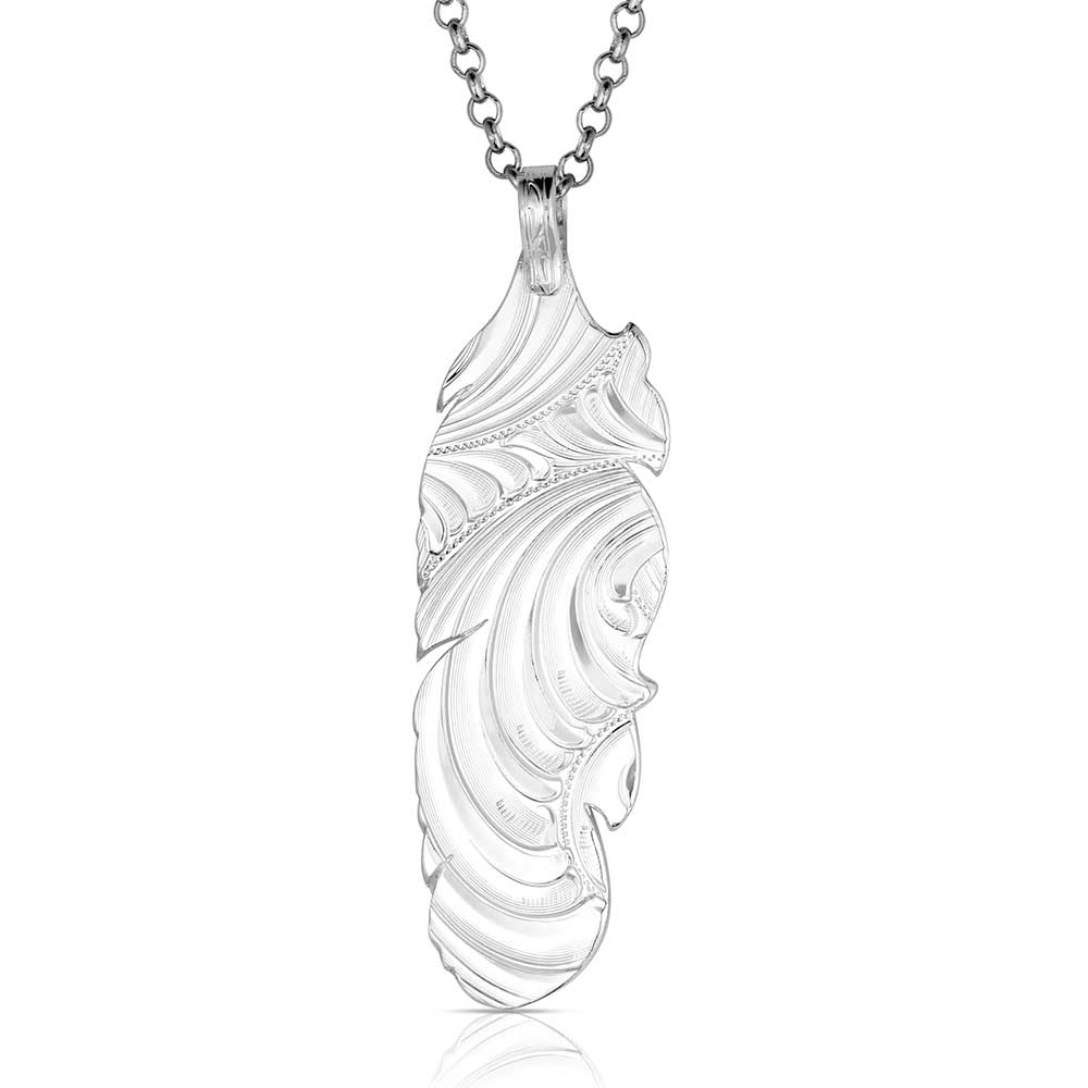 Alpine Glow Feather Necklace