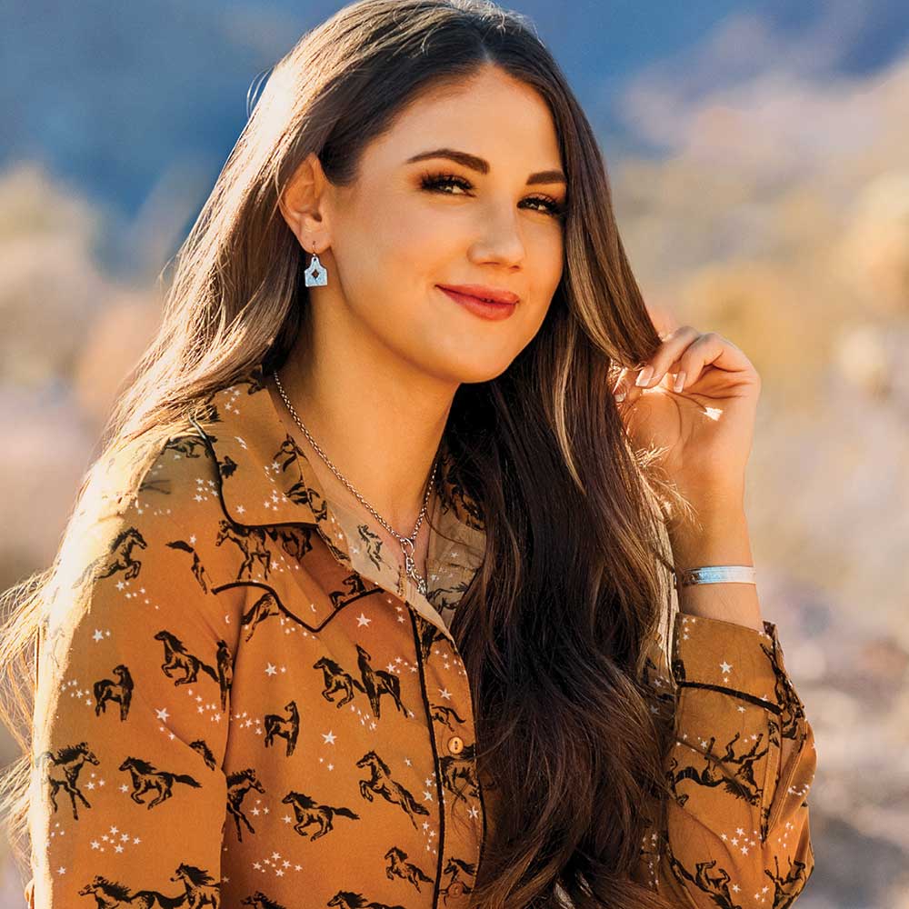 Out West Cow Tag Earrings