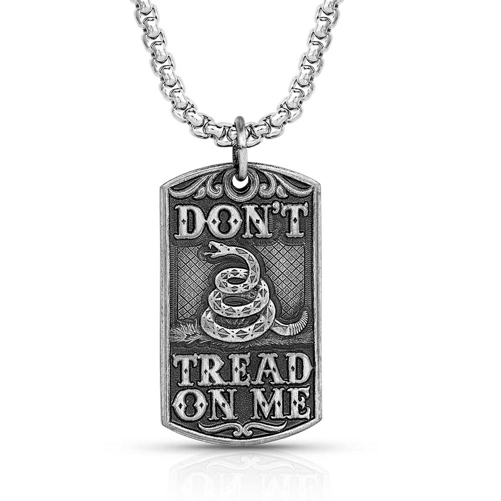 Don't Tread on Me Dog Tag Necklace