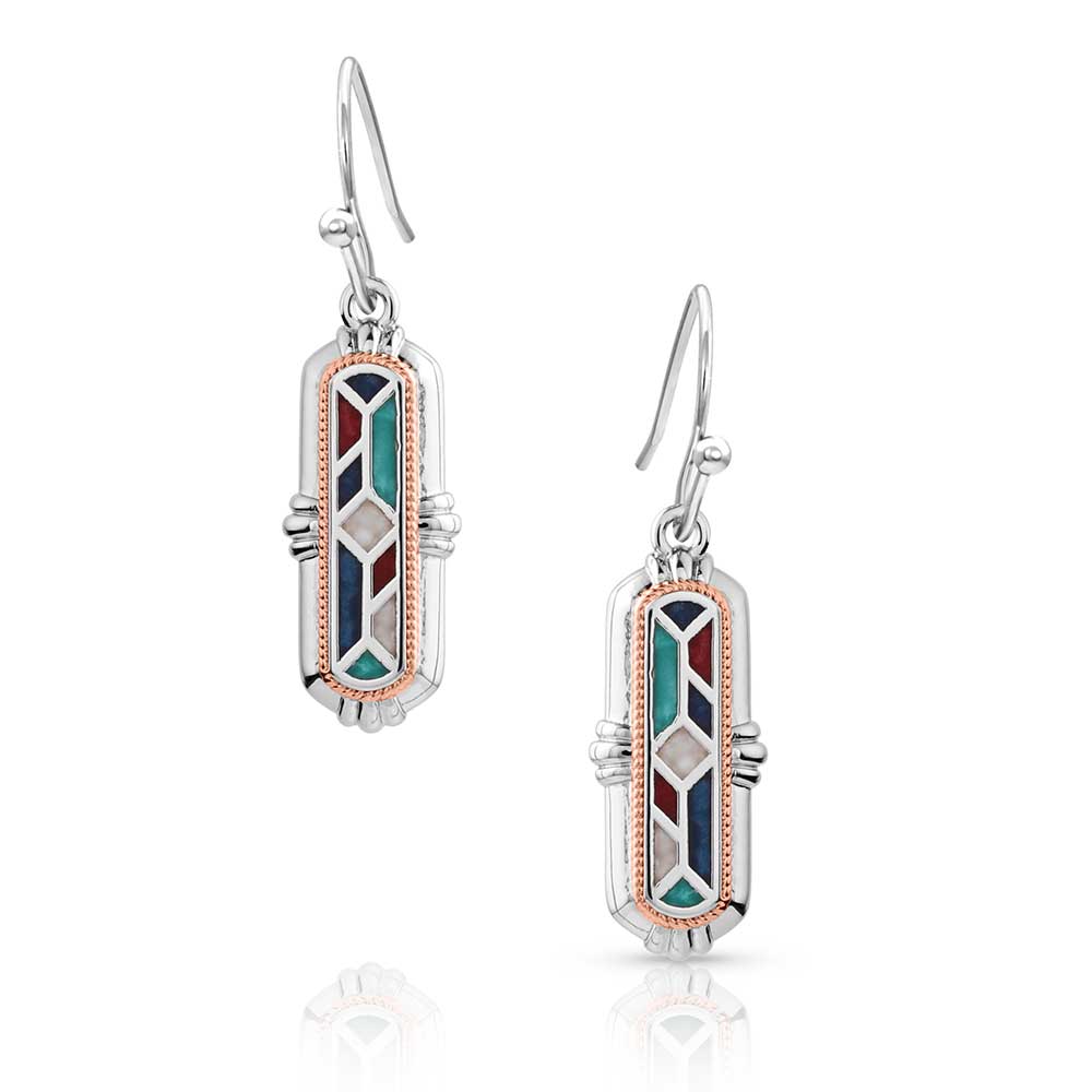 Western Mosaic Bar Earrings