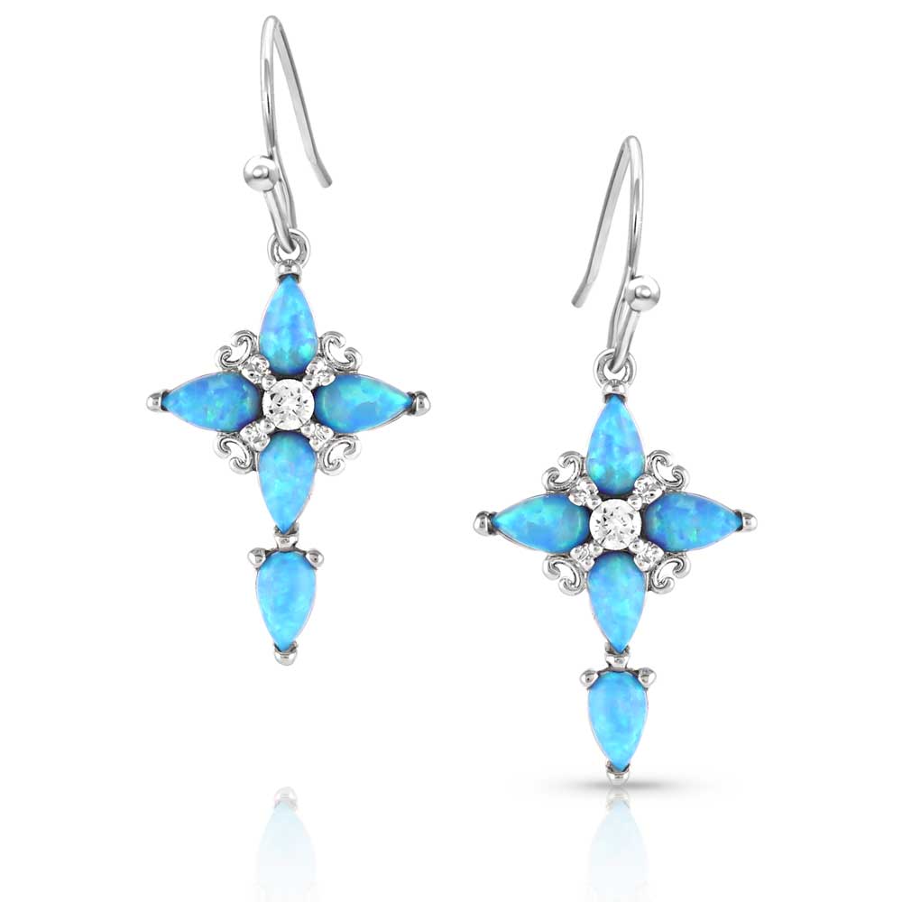 Inspirational Faith Opal Cross Earrings