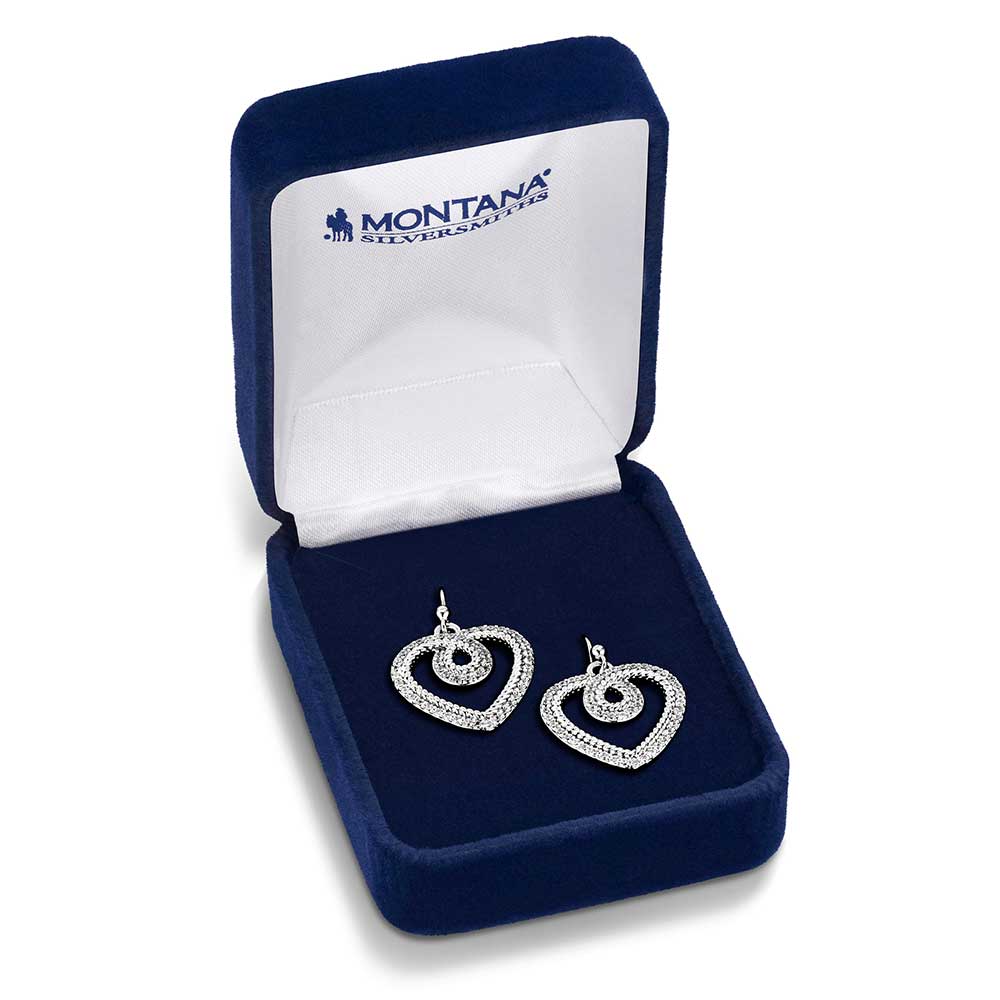 Heart of Radiance Crystal Dangle Earrings