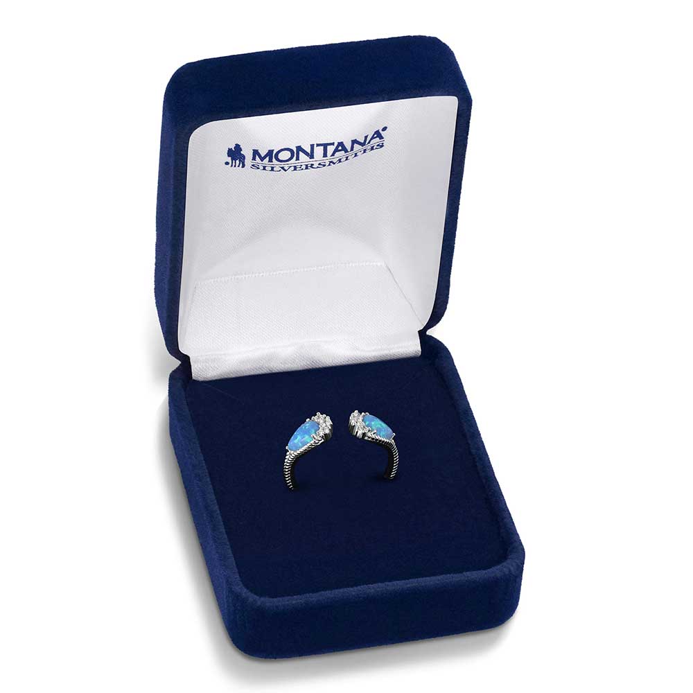 Blue Opal Flare Ring