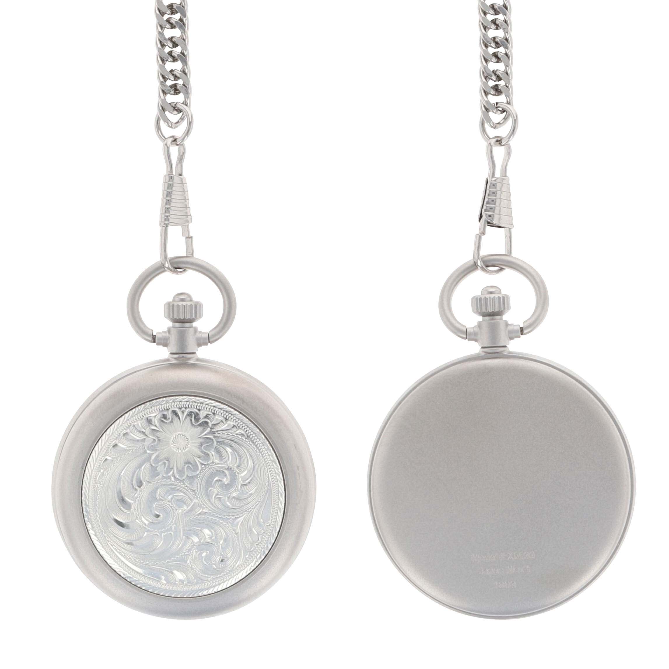 Engraved Silver, Small Silver Inlay, Pocket Watch