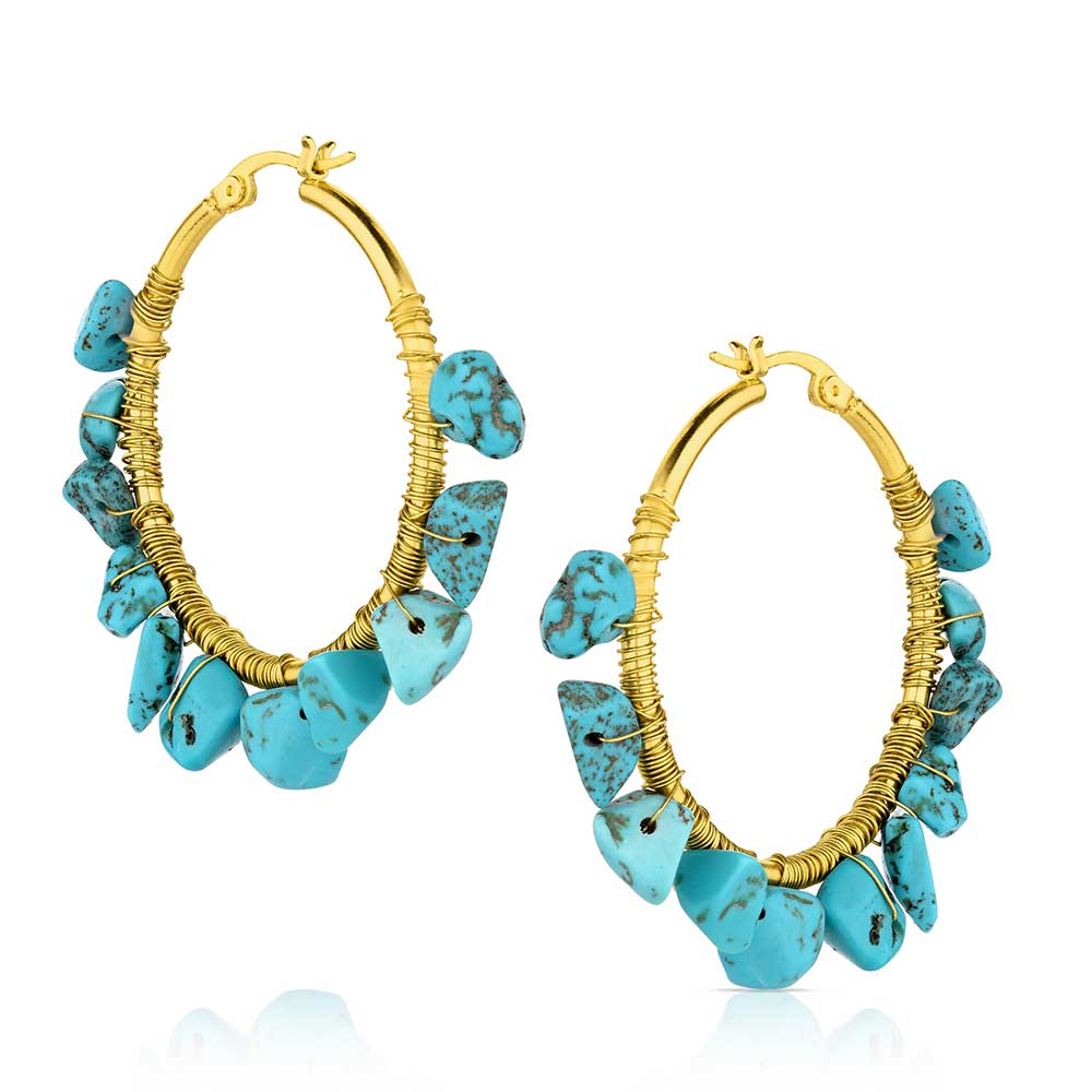 Western Waves Hoop Earring