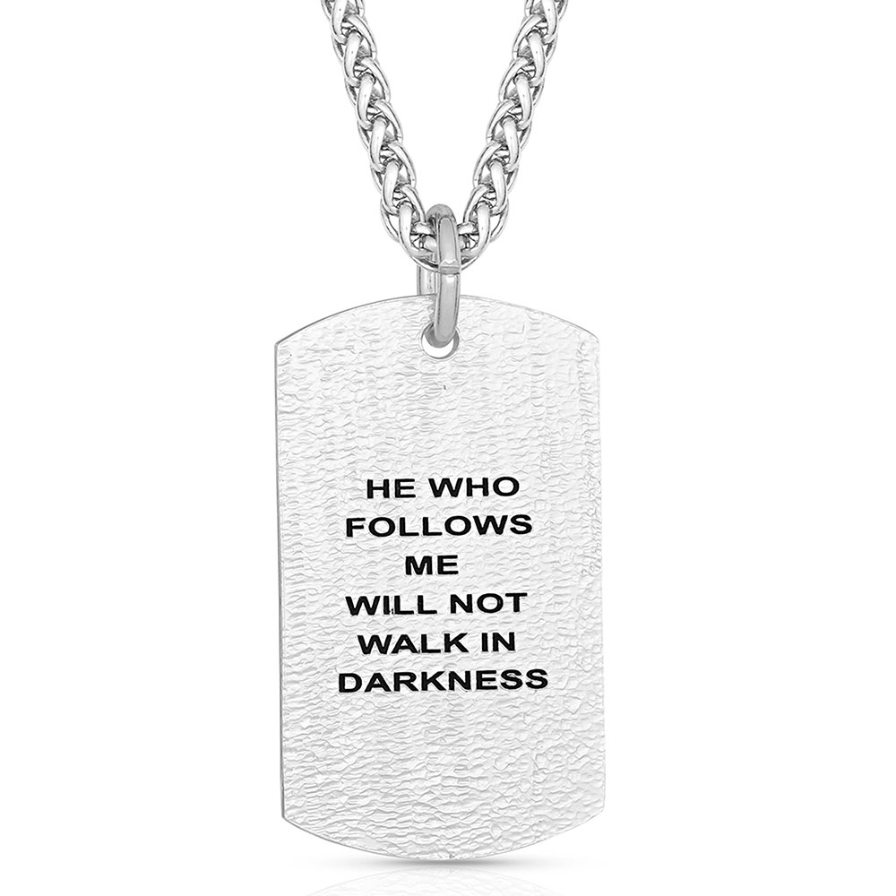 I Am the Light Dog Tag Necklace