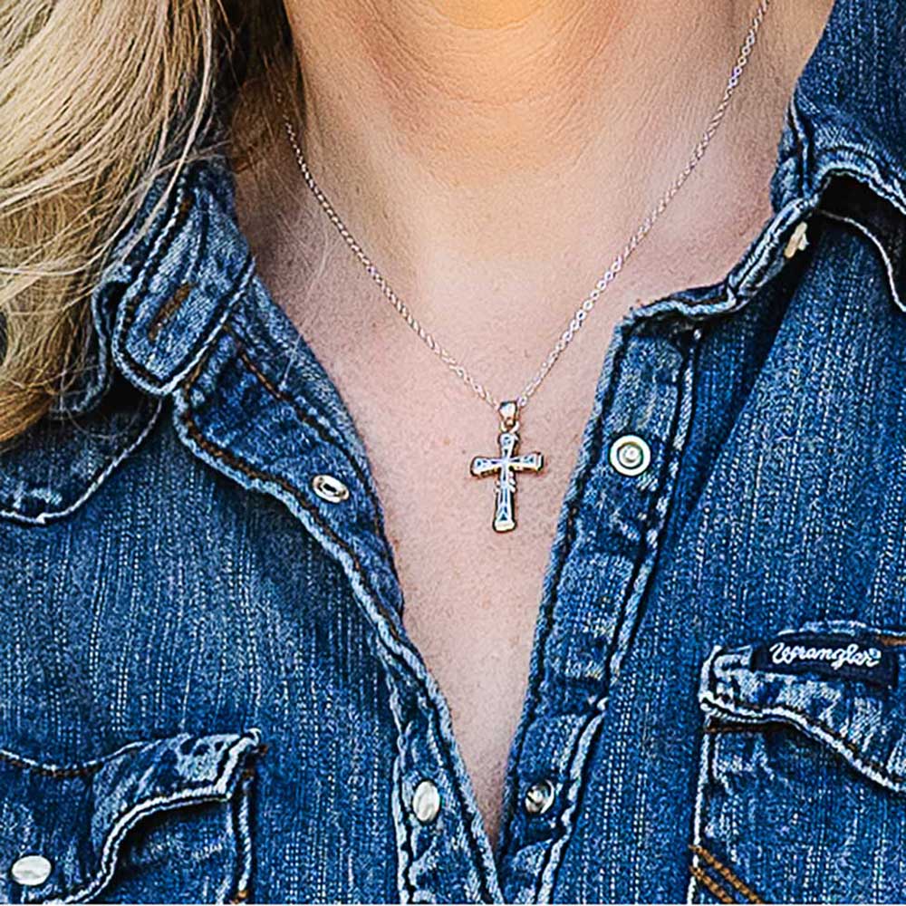 Montana Silversmiths Rope Wrapped Cross Necklace