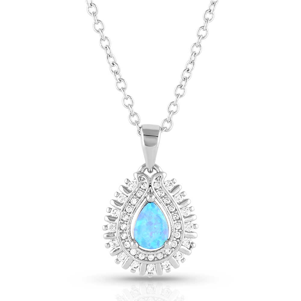 Radiating Crystals Opal Necklace