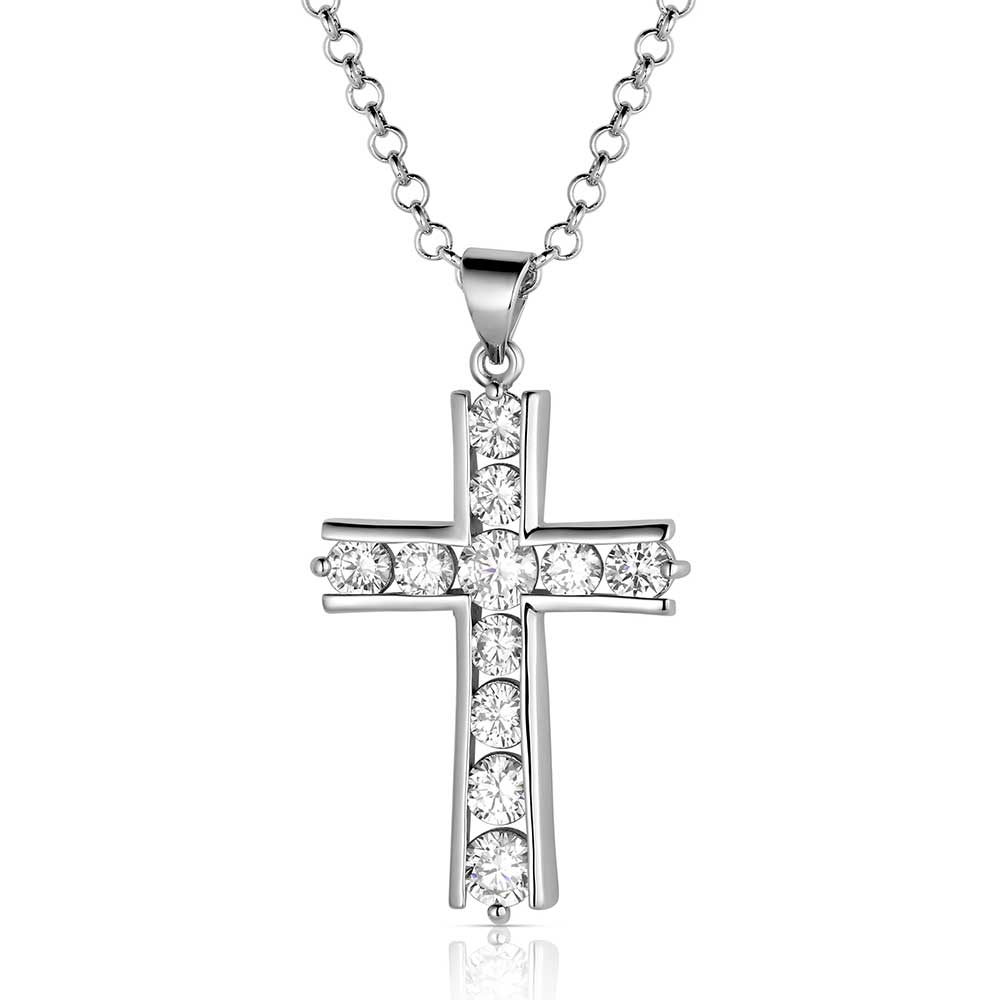Round Brilliance Cross Necklace | Montana Silversmiths Round Brilliance Cross Necklace | Montana Silversmiths