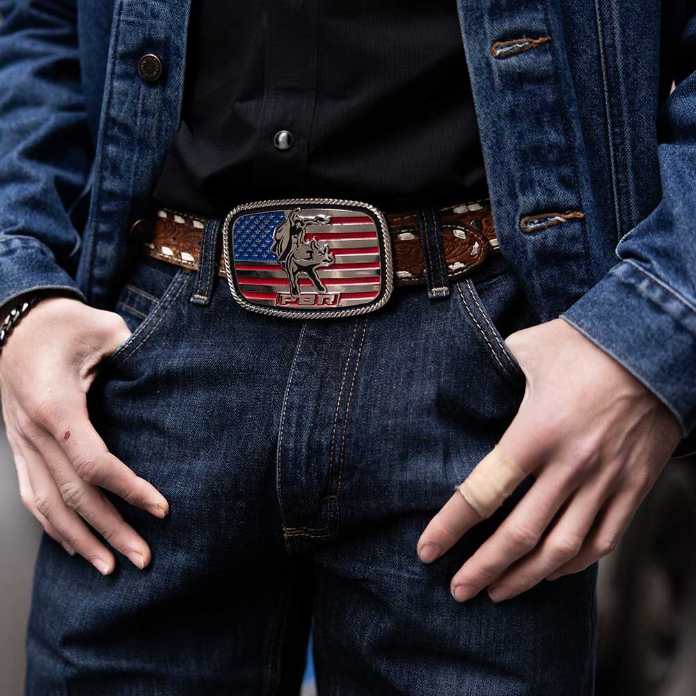 America Loves Bull Riding PBR Buckle