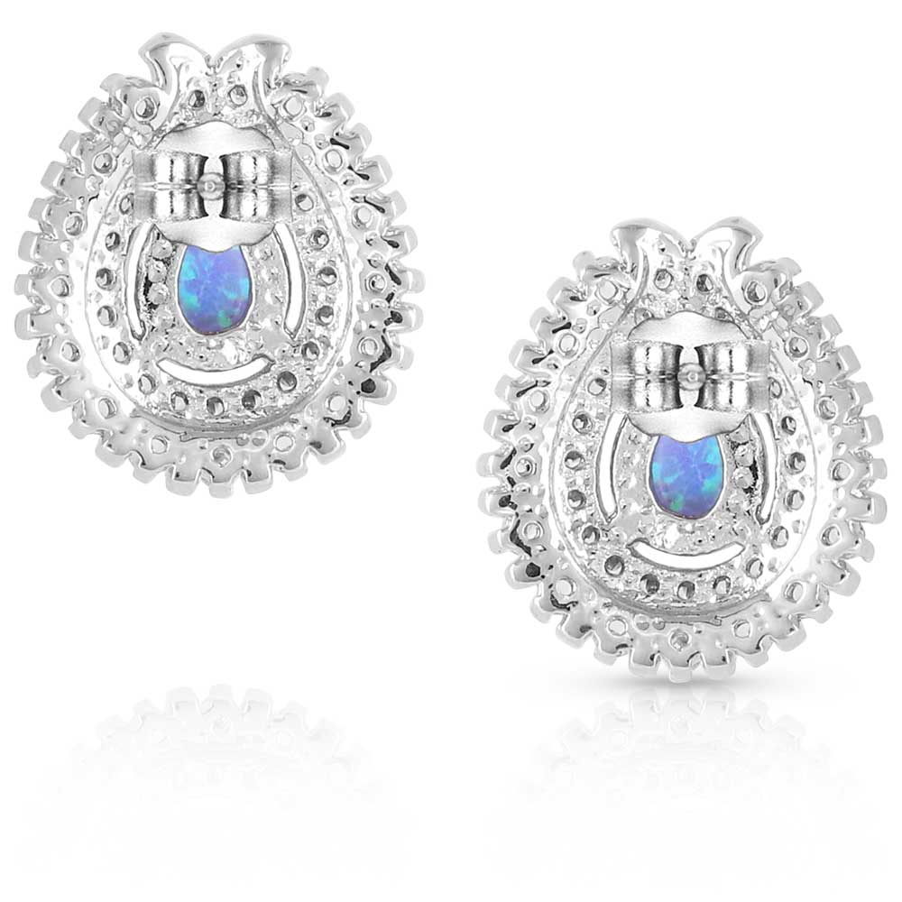 Radiating Crystals Opal Earrings