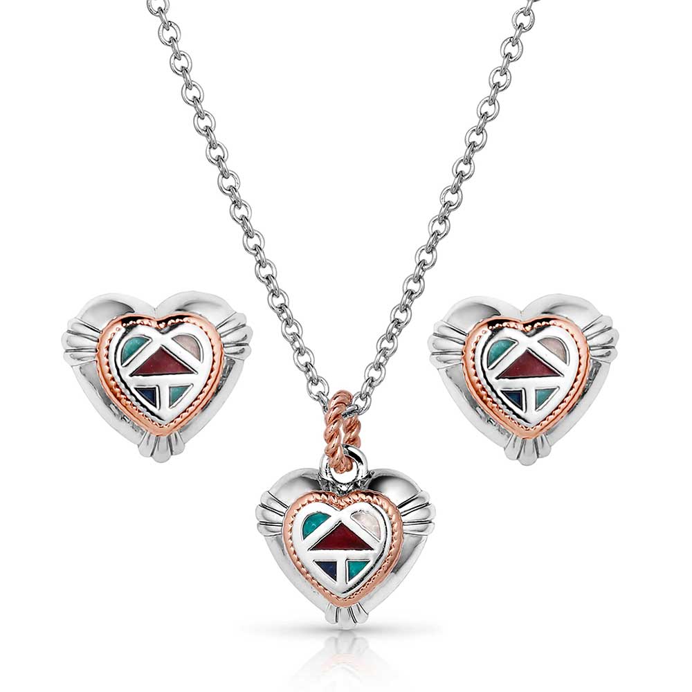 Western Mosaic Heart Jewelry Set