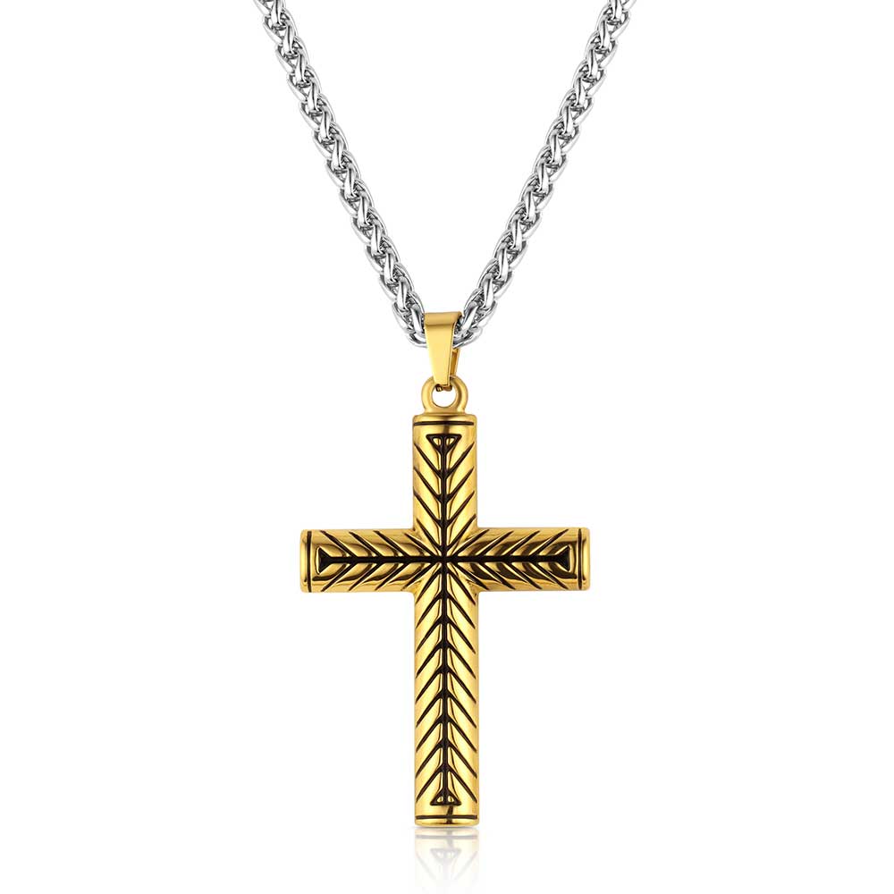 Anchor Point Cross Necklace