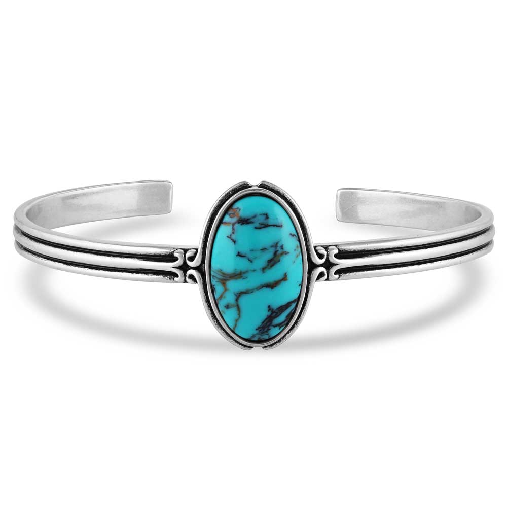 Oasis Waters Oval Turquoise Cuff Bracelet