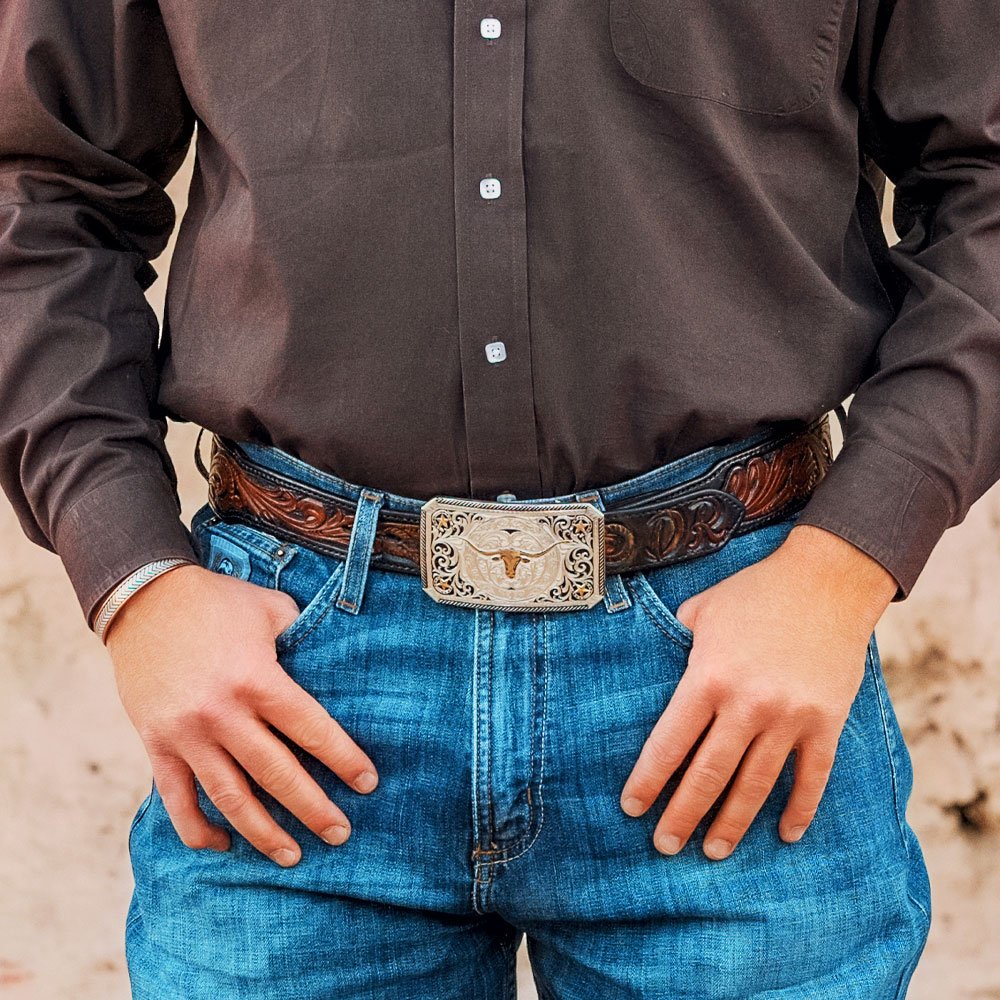 Longhorn Cattle Drive Buckle