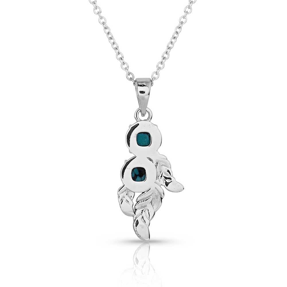 Whispering Winds Feather Turquoise Necklace