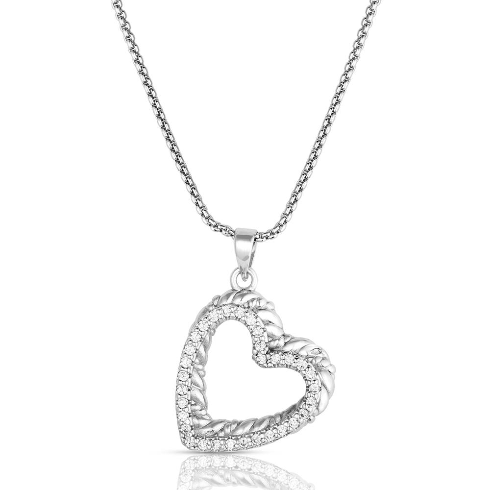 Roped In Love Heart Necklace