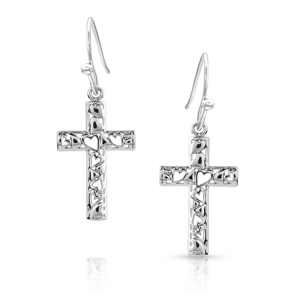 Heartfelt Faith Cross Earrings