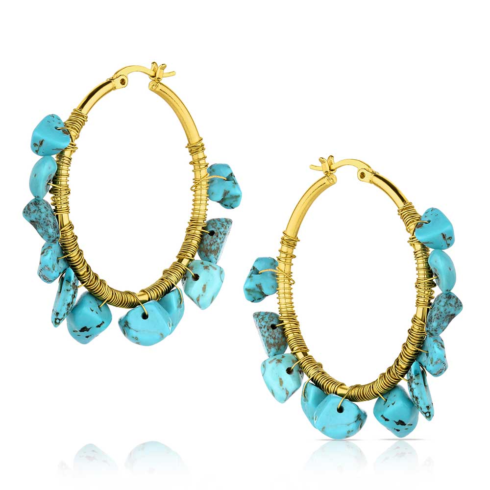 Western Waves Hoop Earring