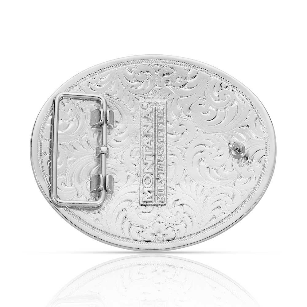 Two tone Rope & Barbed Wire Classic Impressions Christian Cowboy Attitude Buckle