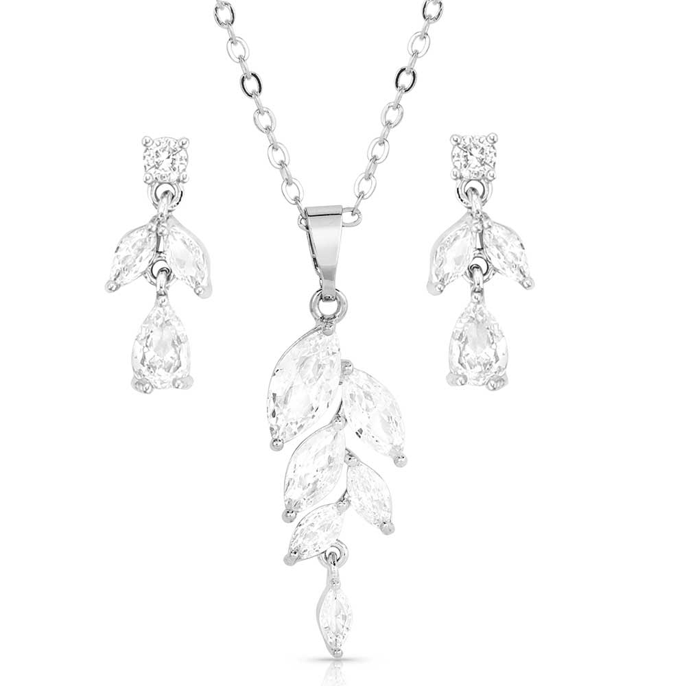 Falling Petals Crystal Jewelry Set