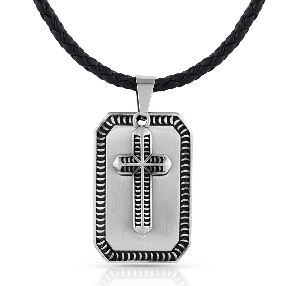 Black cross outlet dog tag