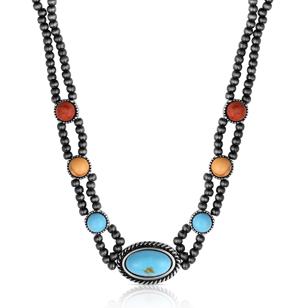 Sunset Skies Beaded Necklace