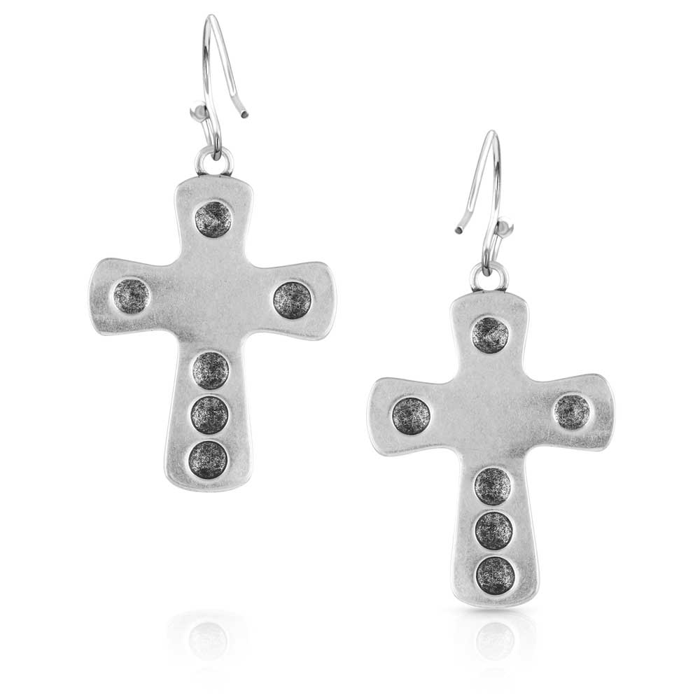 Bold in Faith Turquoise Cross Earrings