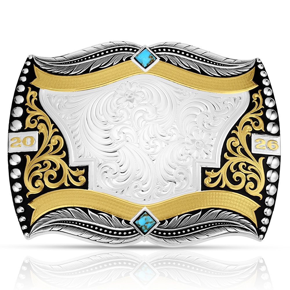 Feathered Turquoise Trophy Buckle