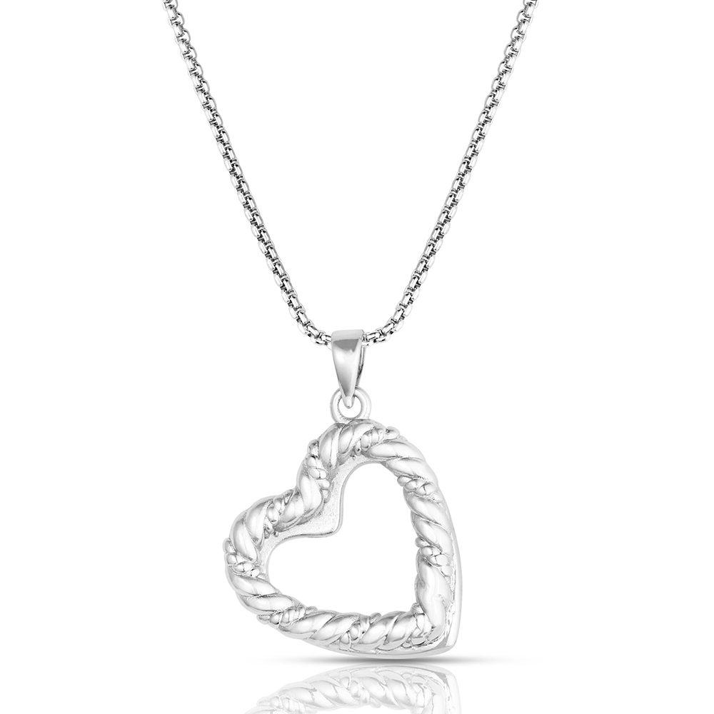 Roped In Love Heart Necklace
