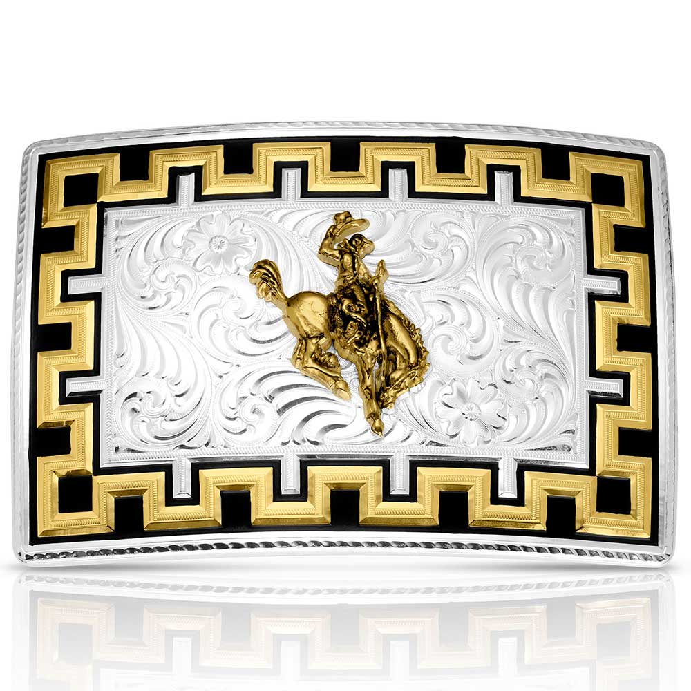 Honor and Grit Buckle with Ranch Bronc