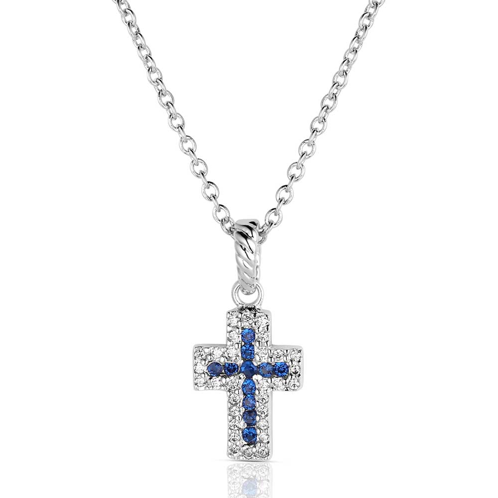 Faith Found in the River Lights Cross Necklace