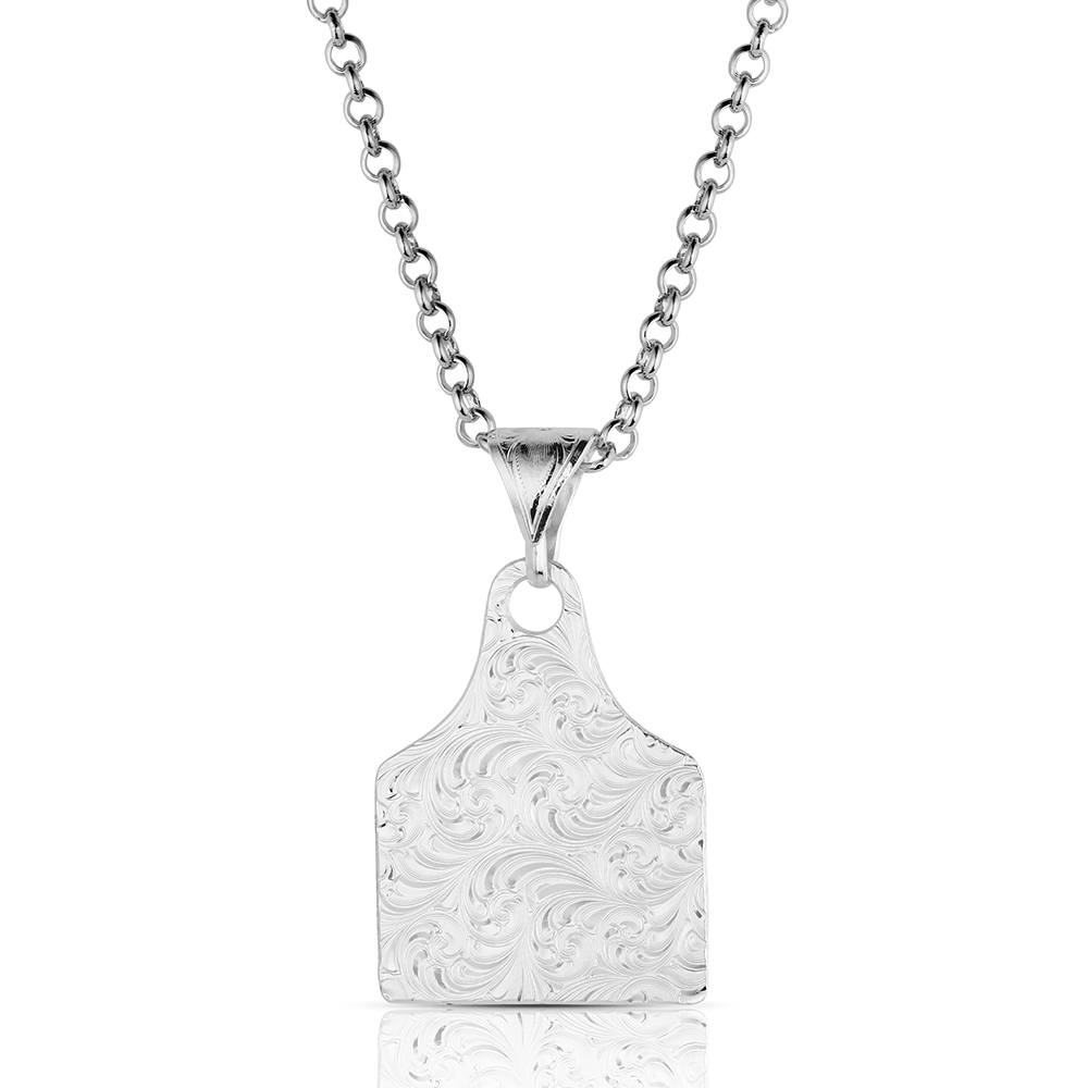 Rural Route Cow Tag Necklace
