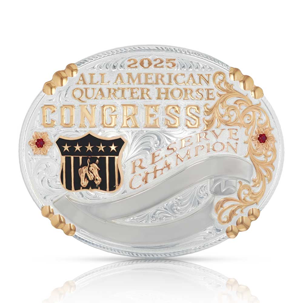 2025 Congress Reserve Champion Trophy Buckle with Shadow Box
