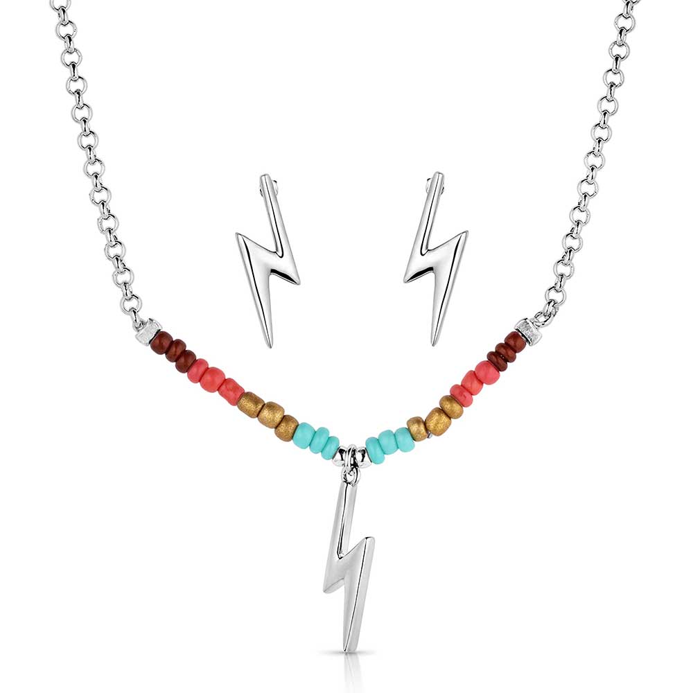 Colorstruck Lightning Bolt Beaded Jewelry Set